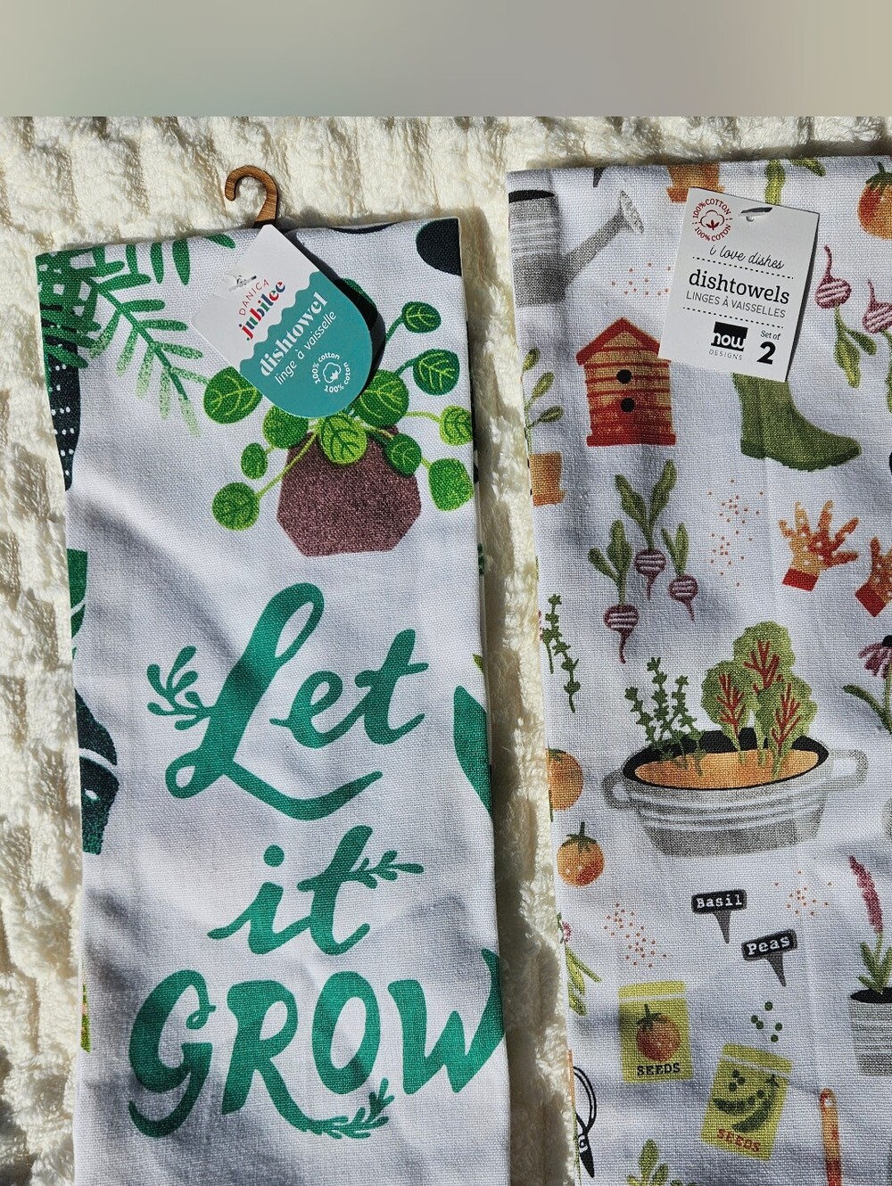 Now Designs / Danica Garden Tea Towels β 3 New 100% Cotton Towels